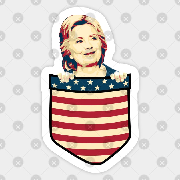 Hillary Clinton In My Pocket Sticker by Nerd_art